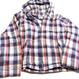 Pendleton Madras Cotton Jacket, Cropped Size L